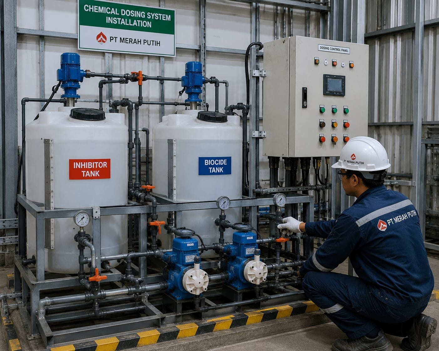 Chemical Dosing System Installation for Industrial Water Treatment